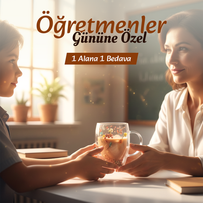 1 Alana 1 Bedava Çiçekli Bardak